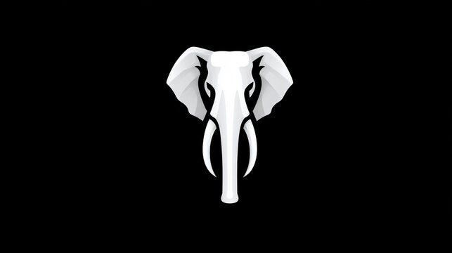 minimalist vector design of World Elephant Day awareness icon - Powered by Adobe