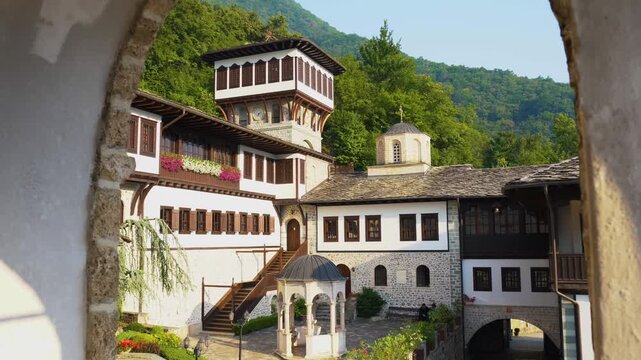 Monks' quarters at Saint Jovan Bigorski Monastery, St. John the Baptist, North Macedonia