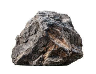 Massive, rough-textured rock, dark gray with hints of tan
