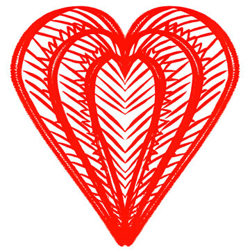cora o vermelho desenho amor dia dos namorados isolated on white background, png, ai generated.