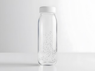 <Chic Transparent Glass Water Bottle: Minimalist Style & Eco-Friendly Design for Modern Hydration>