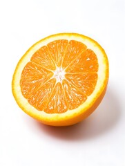Sweet and Juicy Half Sliced Orange Fruit: Fresh Vegan Snack with Vitamin C for Healthy Eating
