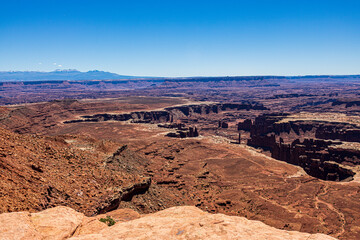 Majestic landscape seen from Grand View Point Trail at Canyonlands National Park. 