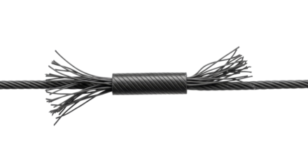 Disconnected Gray Cable Wires Against White, Close-up