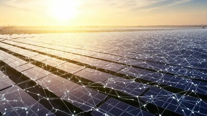 Solar panels network landscape - Powered by Adobe