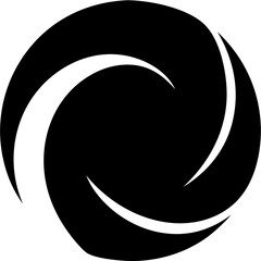 Abstract Circles Silhouette Vector | Modern Geometric Round Shapes Design