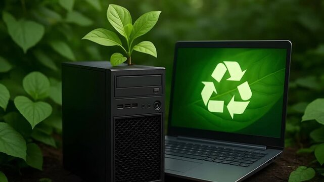 Eco-Friendly Computing With Recycle Screen And PC Tower