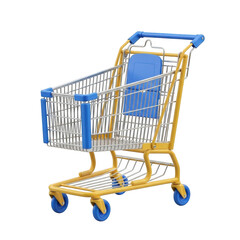 Shopping cart isolated on transparent background