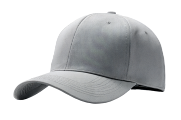 Light gray baseball cap, angled view