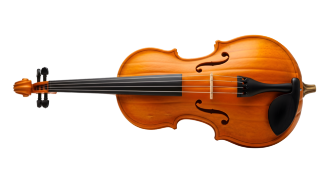 Unique pumpkin shaped violin for creative music concepts and autumn themes