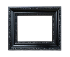 Dark black picture frame, ornate, rectangular