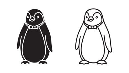 Penguin character with bow tie