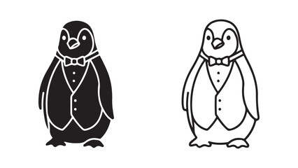 Penguin in tuxedo with bow tie