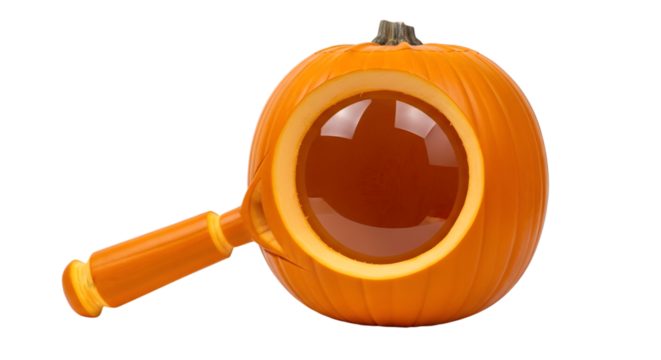 Discovering autumn's magic through a pumpkin lens, a creative Halloween search concept