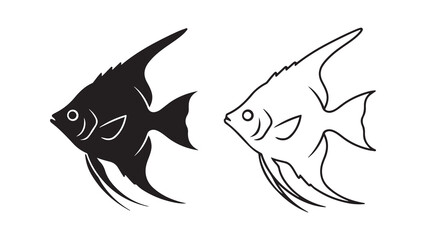 Angel fish pair with transparent background