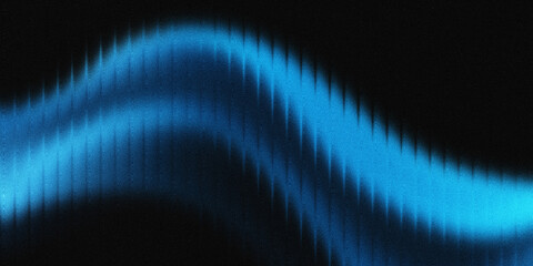 Wavy blue gradient with fractal glass texture. Dark background. Blue wave with gradient. Banner. Background. Smooth effect. Illustration.