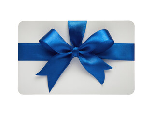 Gift card with a vibrant blue ribbon bow (2)