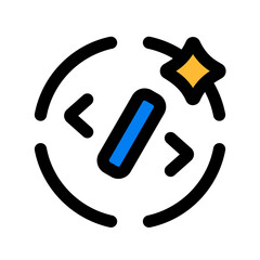 Obraz premium generate code fill color icon