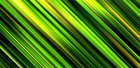 Obraz premium Dynamic Line Pattern Background - Vibrant Green and Yellow Diagonal Stripes in Motion, Energetic Design