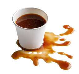 Spilled coffee from a disposable cup (1)