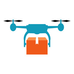 Drone Delivery Icon, Simple Icon Vector Design, best used for presentation, application, web and banner	