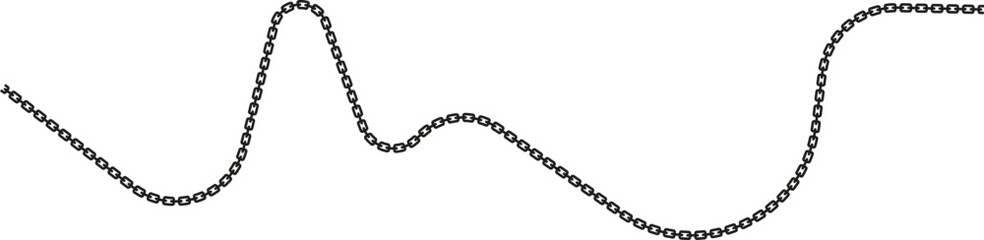 Chain links forming a repeated series of pointed peaks with high contrast angles.