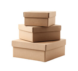 Stacked kraft paper boxes