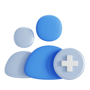 Add friends 3D Illustration