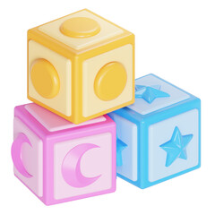 Fototapeta premium Shape blocks 3D Illustration