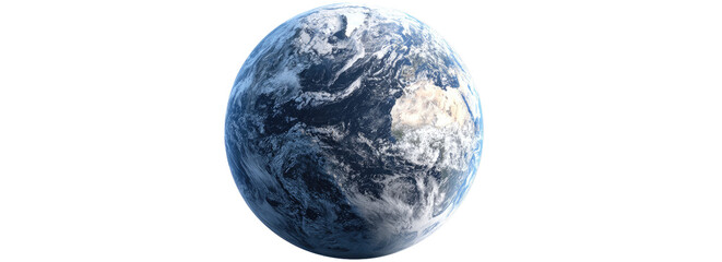 Earth from space, a sphere of blue and white