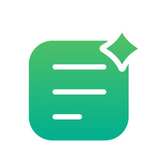 Obraz premium ai text gradient icon