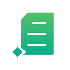 Obraz premium summarize document gradient icon