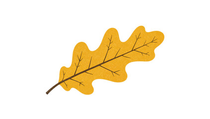 Fototapeta premium Golden Oak Leaf Illustration