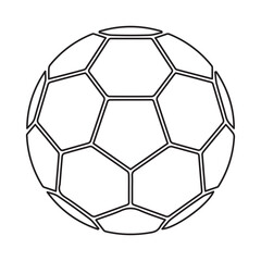 Fototapeta premium Ball football line icon