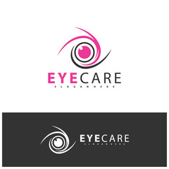 Obraz premium Eye Logo design vector template. Colorful media icon. Vision Logotype concept idea