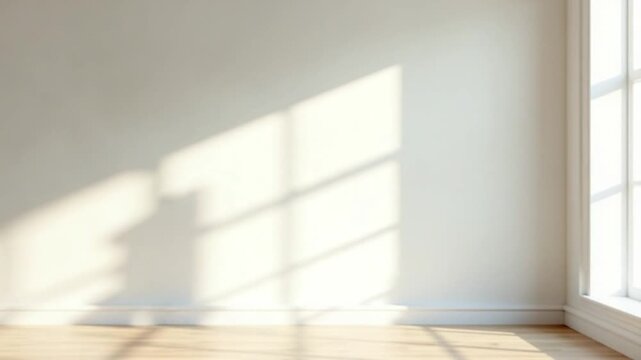 a empty interior room shadow wall space background mock up architecture sunlight. empty home modern window light floor design apartment