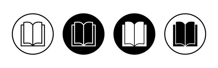 Book icon symbol for apps and websites. open book sign and symbol. ebook icon