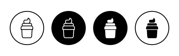 Cup cake icon symbol for apps and websites. Cup cake sign and symbol