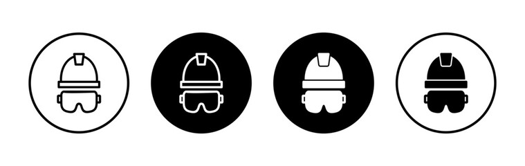 Helmet icon symbol for apps and websites. Motorcycle helmet sign and symbol. Construction helmet icon. Safety helmet