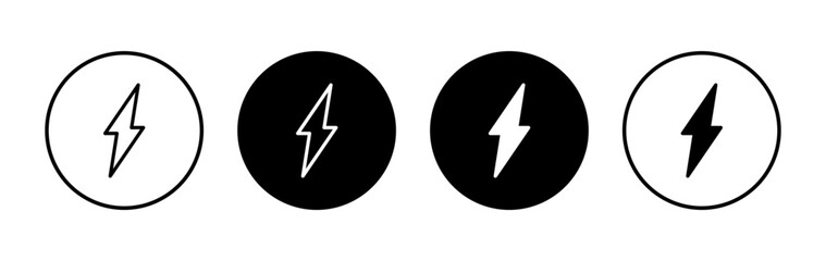 Lightning icon symbol for apps and websites. electric sign and symbol. power icon. energy sign
