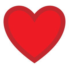 Red outline heart