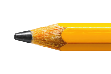 Close-up of a sharpened yellow pencil's tip (1)