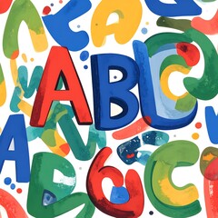 Colorful alphabet pattern