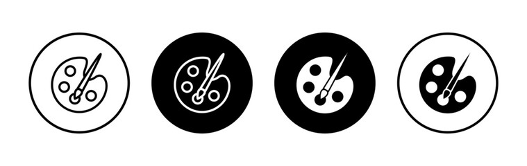 Paint icon symbol for apps and websites. paint brush sign and symbol. paint roller icon vector