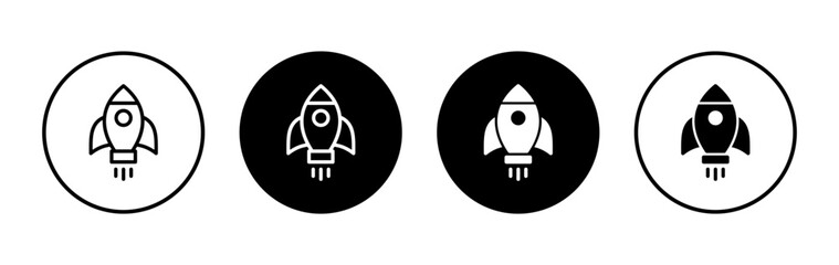 Rocket icon symbol for apps and websites. Startup sign and symbol. rocket launcher icon