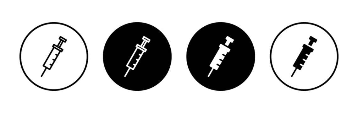 Syringe icon symbol for apps and websites. injection sign and symbol.vaccine icon