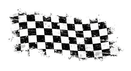 Naklejka premium Grunge Checkered Flag Background