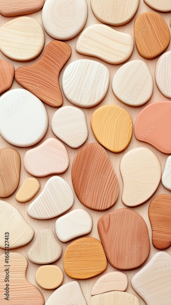 Poster delicate handmade interpretive soft texture abstract background of organic shapes and colors