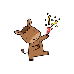 馬のキャラクターのイラスト