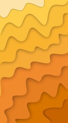 abstract layered paper cutouts in shades of orange